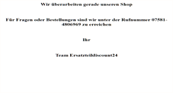 Desktop Screenshot of ersatzteildiscount24.de